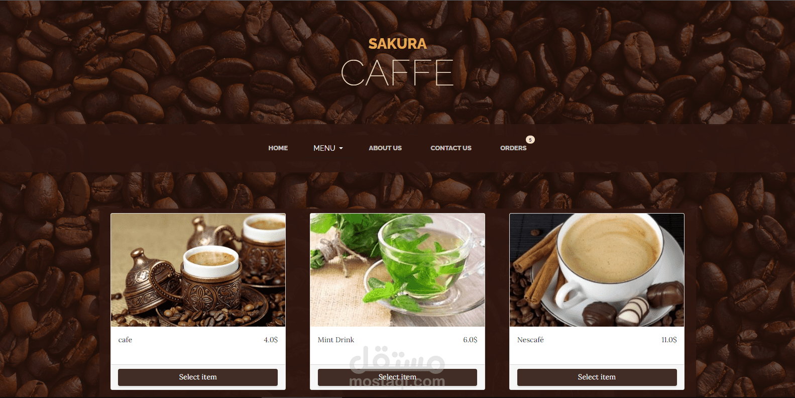 برمجة موقع coffee shop بإستخدام Django