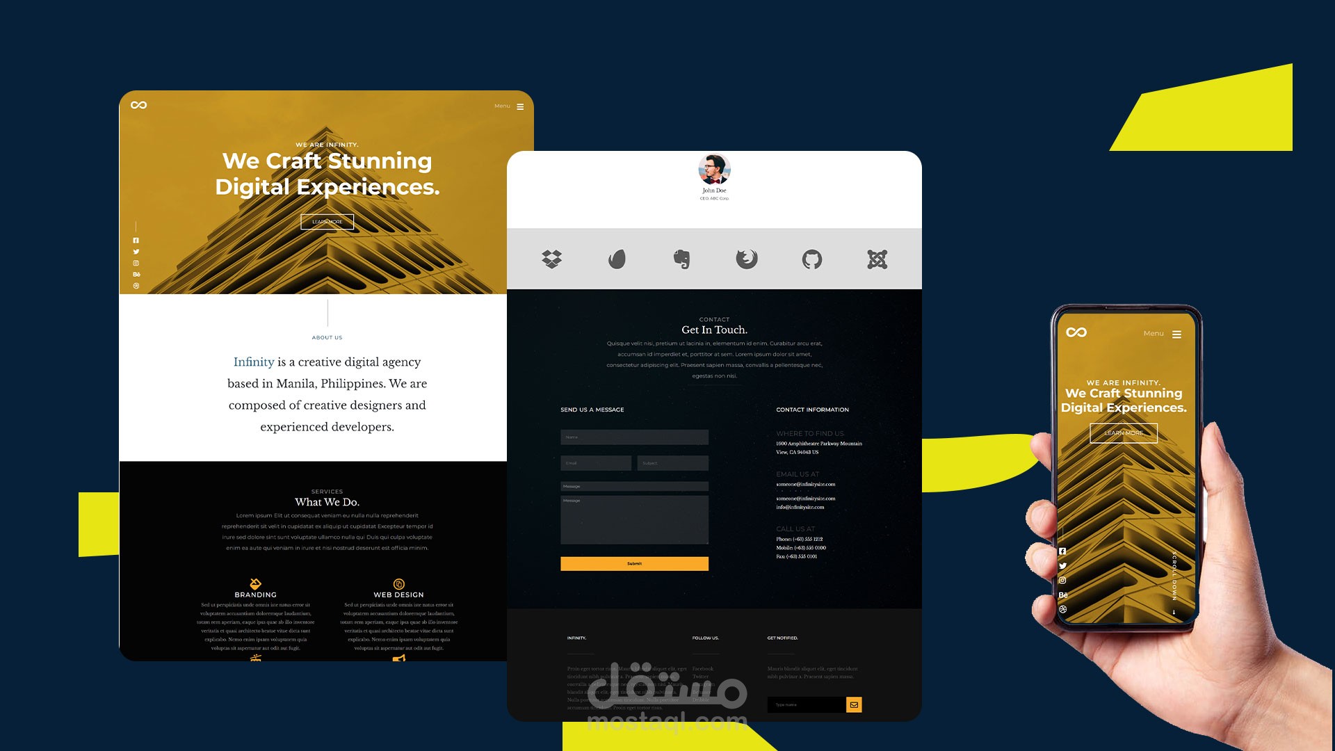 موقع Infinity  لعرض الاعمال