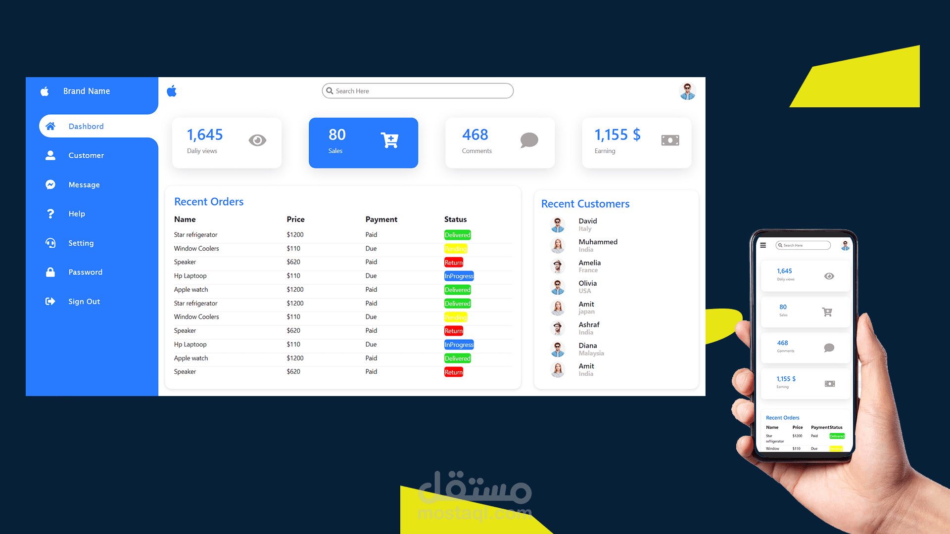 لوحه تحكم بسيطه