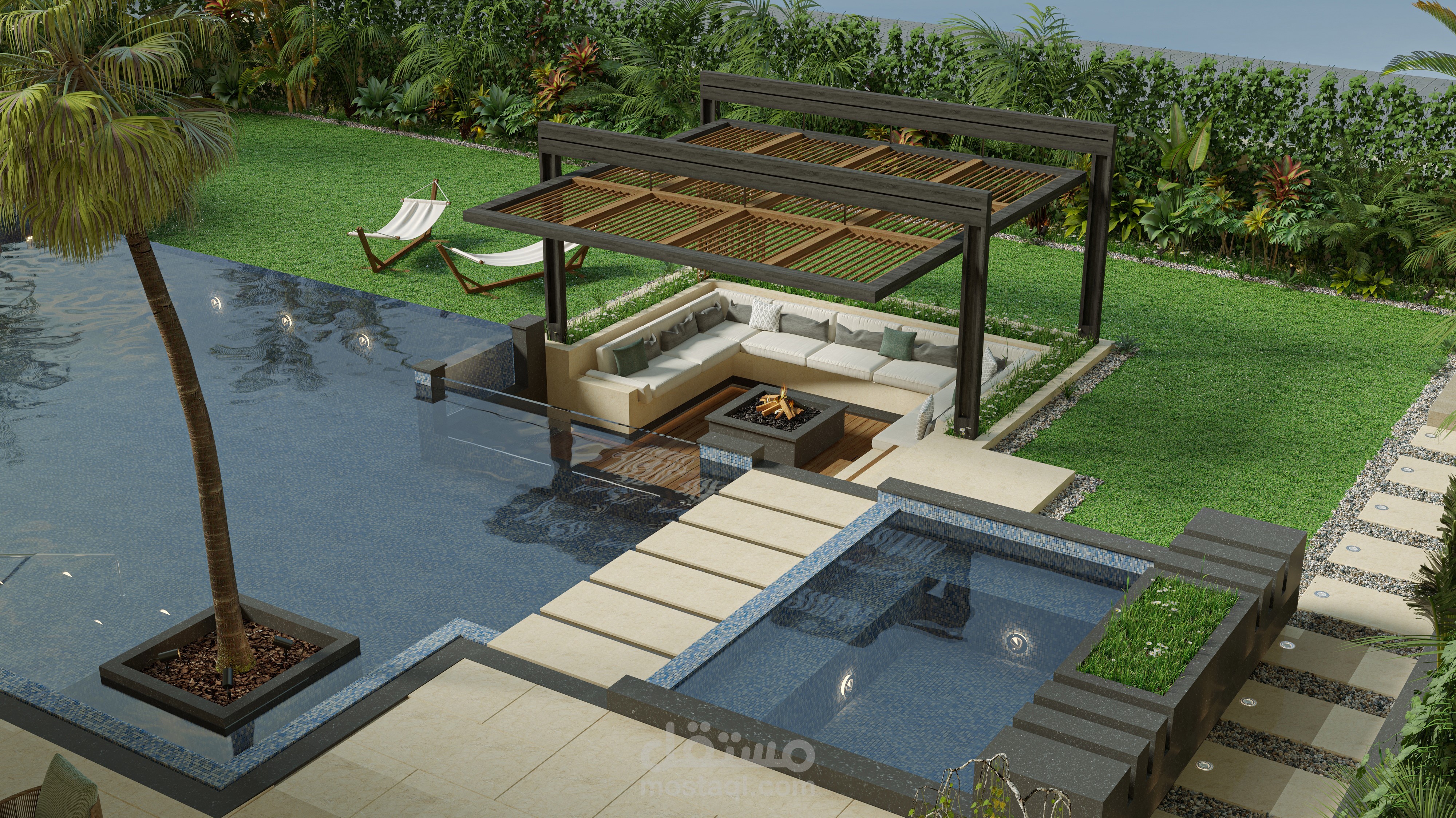 تصميم لانداسكب فيلا