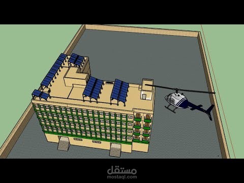 تصوير محطة طاقة شمسية بالهليكوبتر