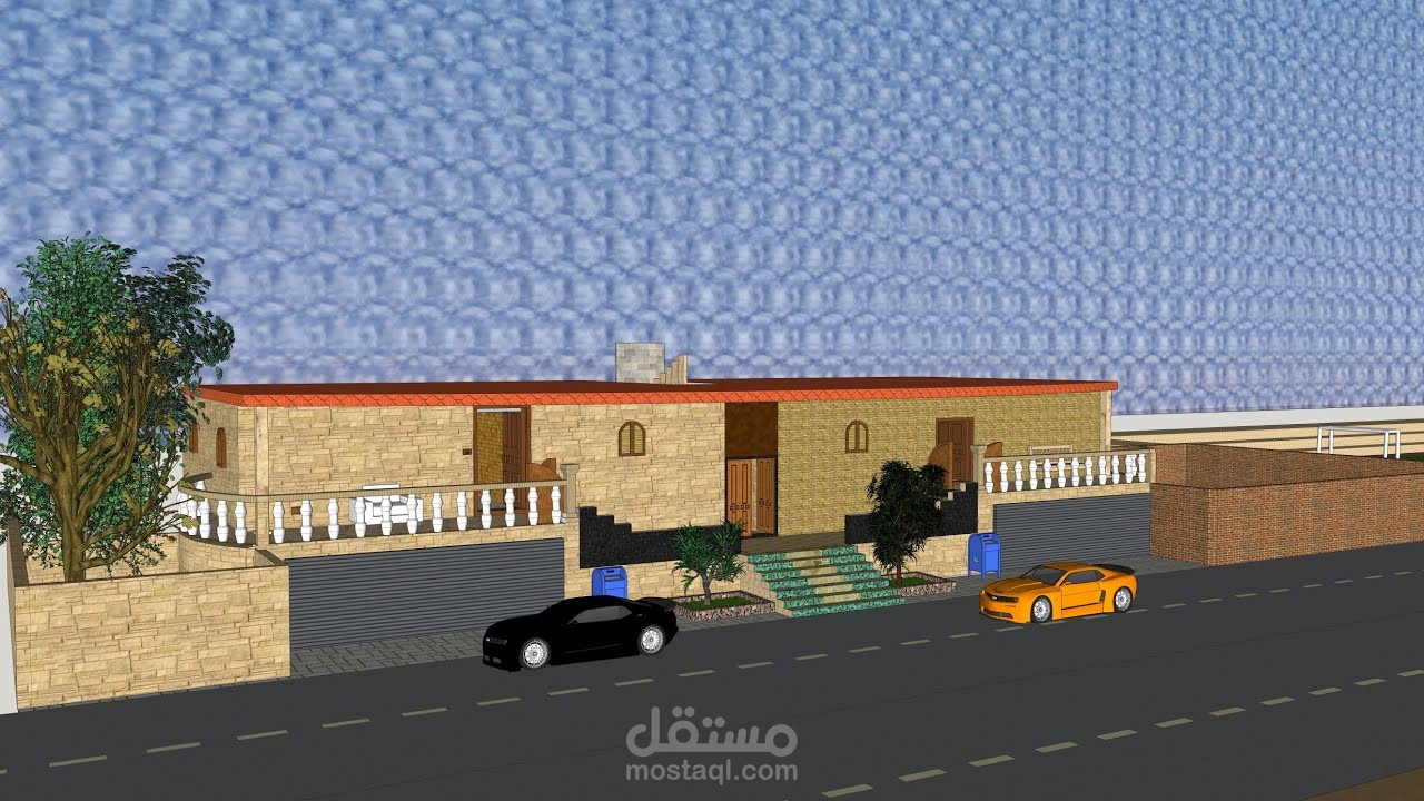 تصميم فيلا من الداخل والخارج