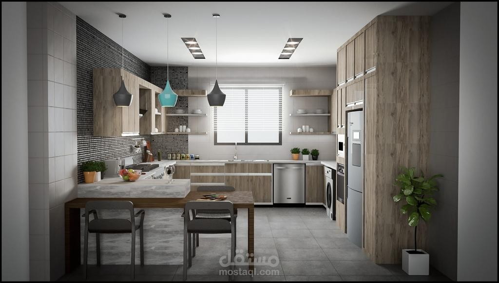 تصميم داخلي لمطبخ