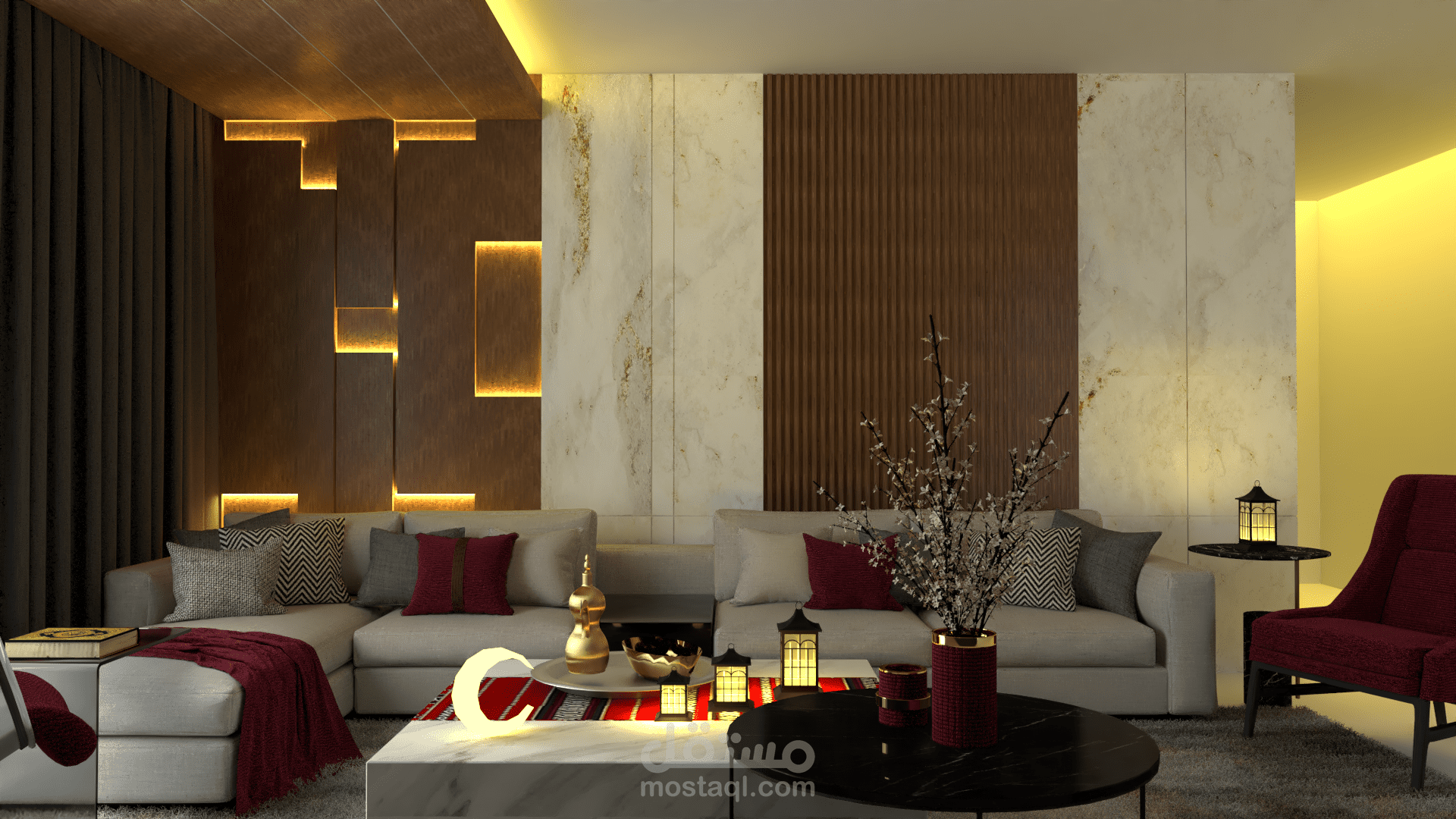 تصميم صالة معيشة