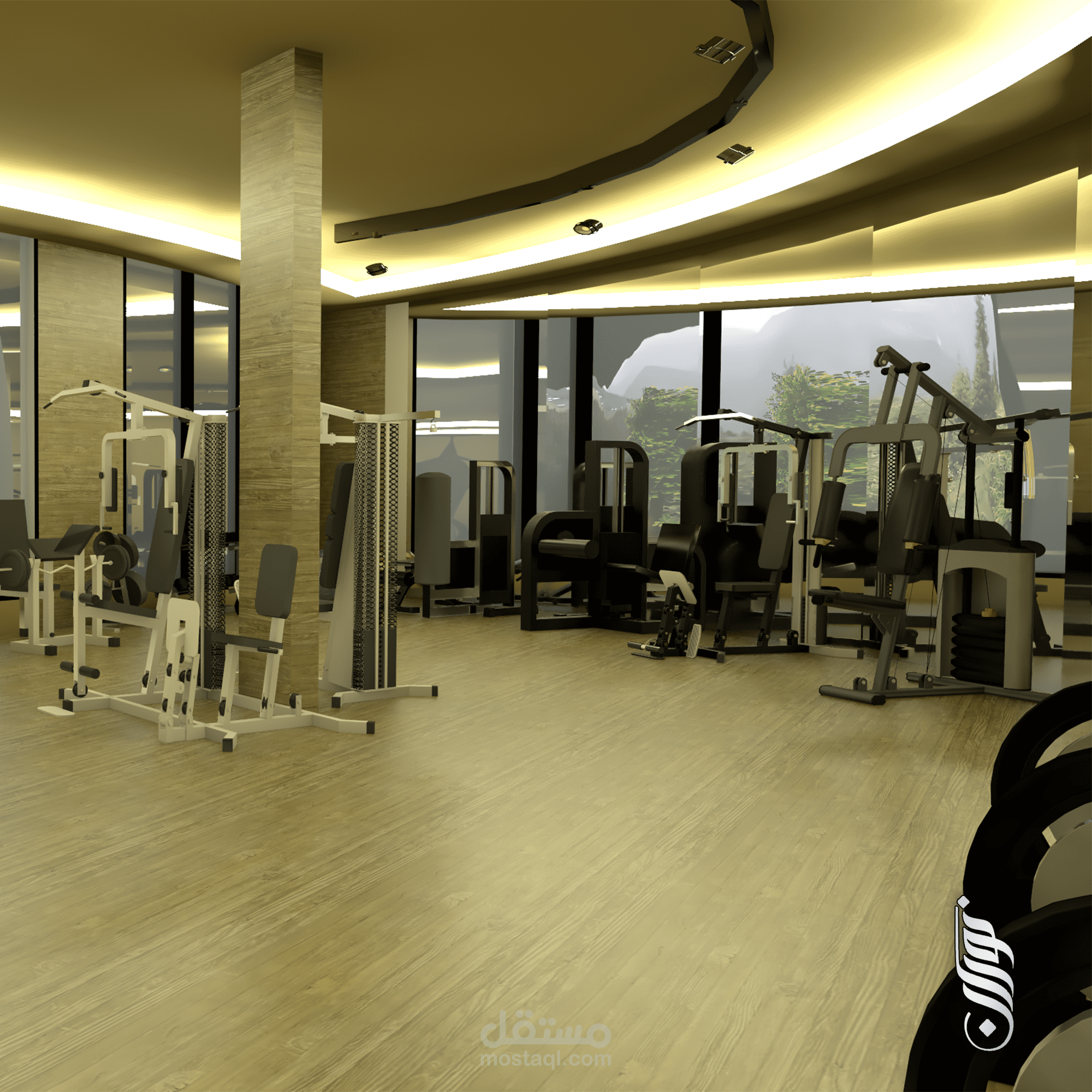 تصميم صالة رياضية