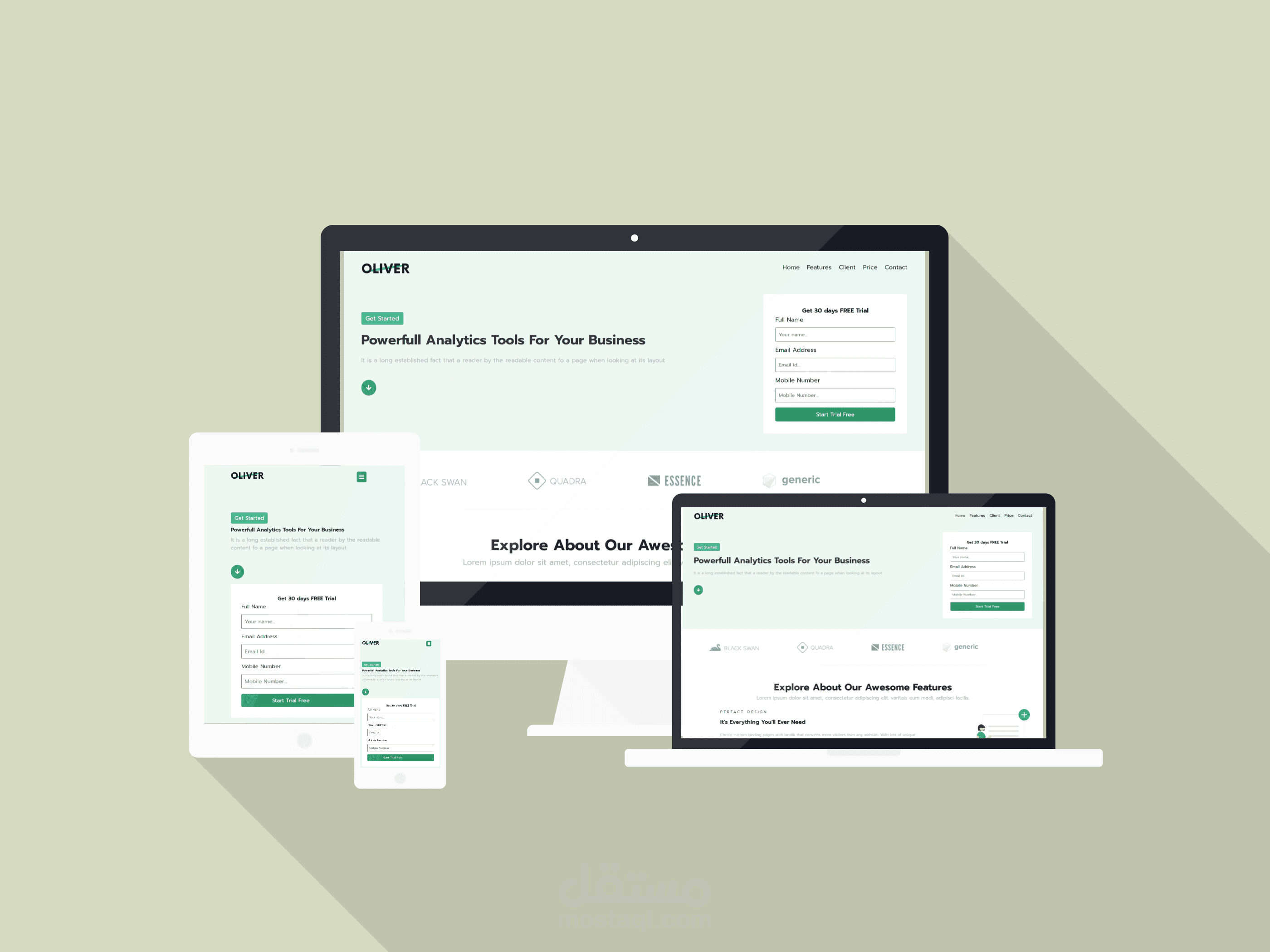 تصميم صفحات ويب وصفخات الهبوط بِ HTML و CSS تناسب جميع احجام الشاشات