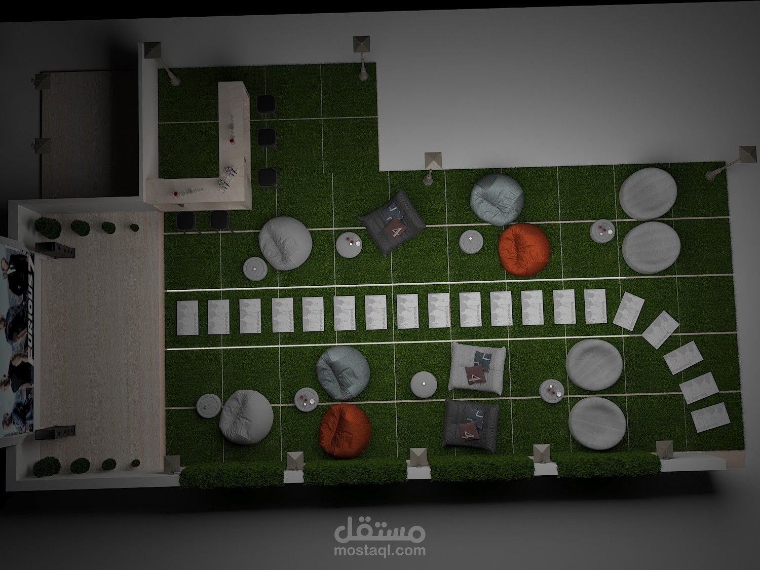 تصميم سينما على روف