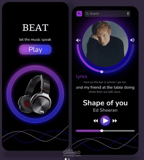 media player with flutter and figma