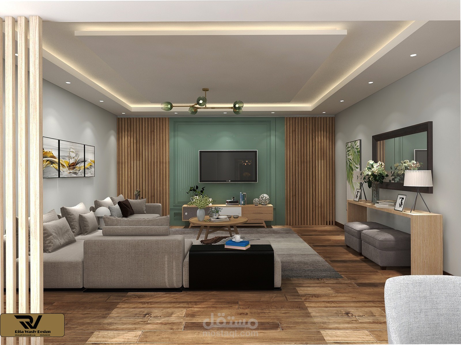 تصميم داخلى لصالة بالسعودية