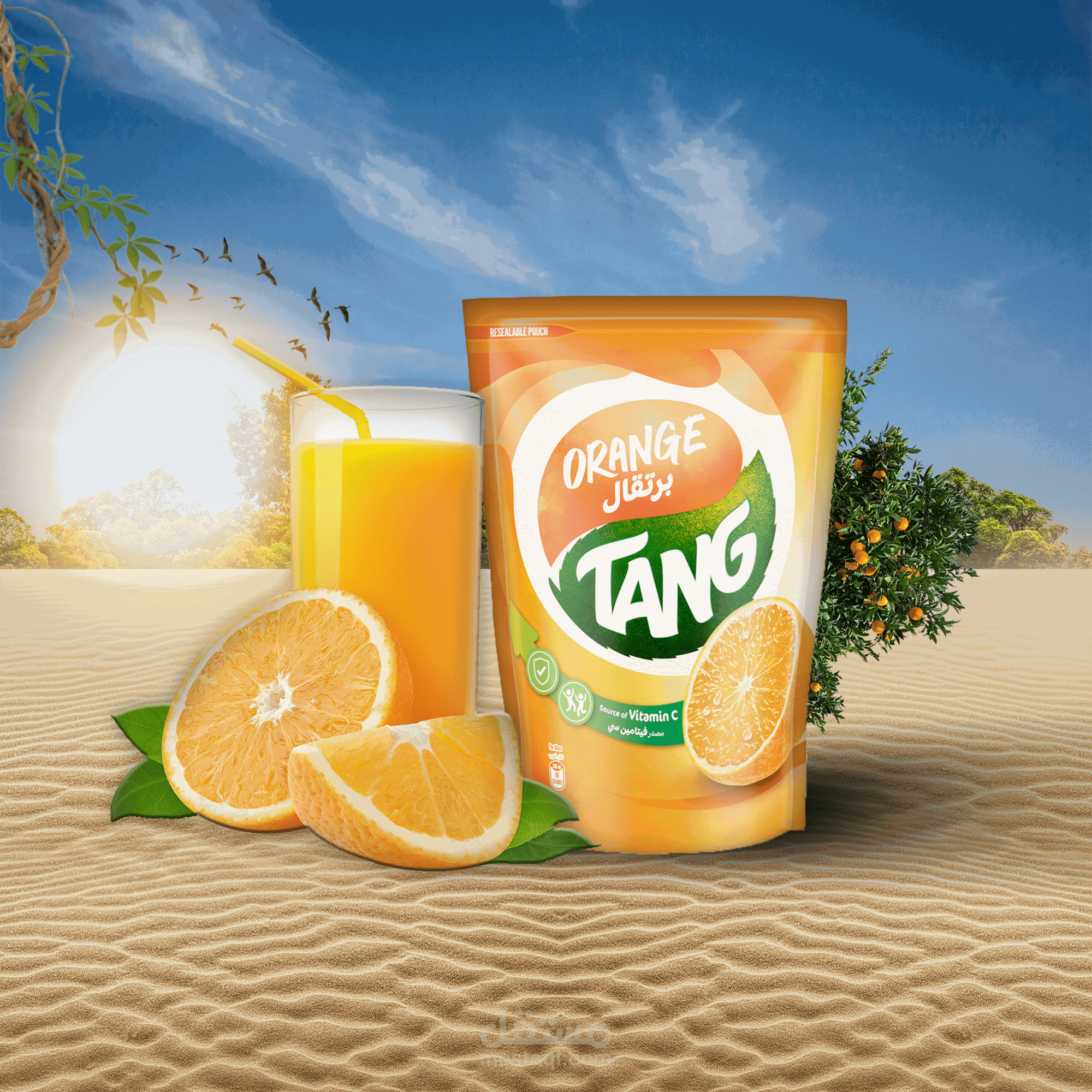 تصميم دمج  لعصير TANG