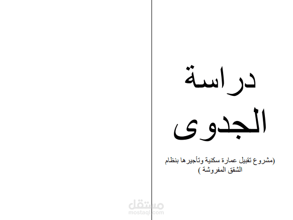 دراسات جدوى