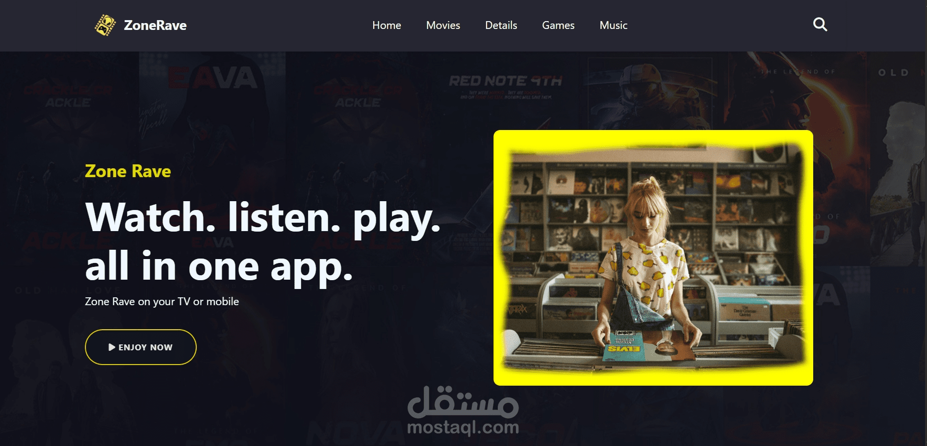 Entertainment Hub – Movies, Games & Music Platform