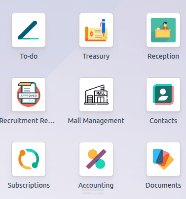نظام Odoo لإدارة مركز تجاري (Mall Management & Revenue Share)