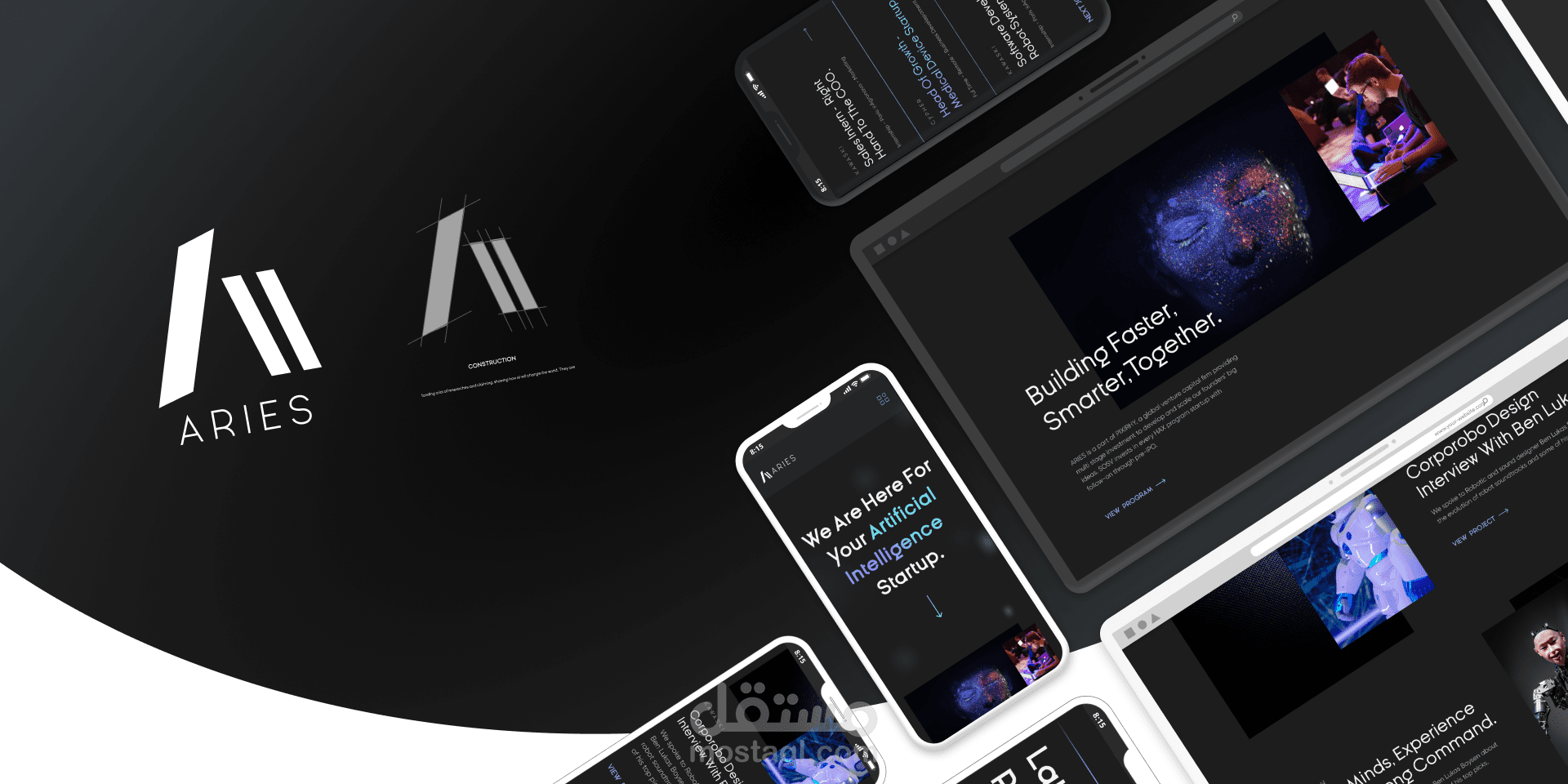 React Aries Brand Landing Page