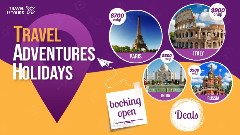 تصميم صفحة هبوط لشركة رحلات سياحية Landing page