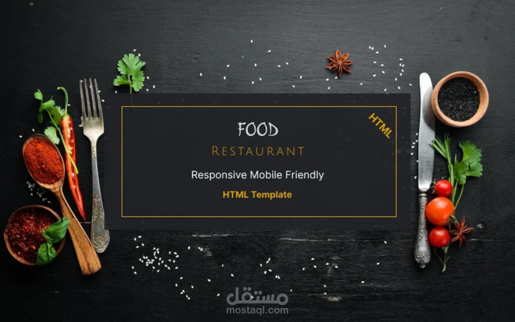 تصميم صفحة هبوط احترافية لمطعم مع منيو وسلة طلبات قابلة للتعديل