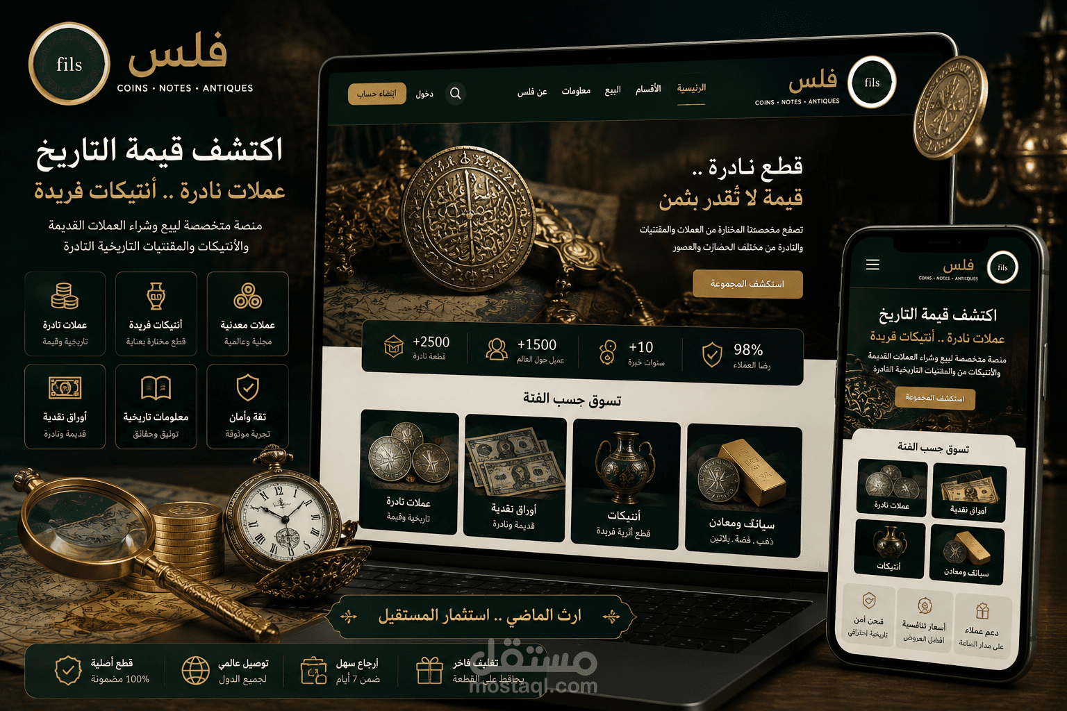 تطوير منصة فلس-Fils متخصصة في العملات القديمة والنادرة
