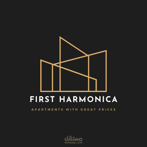 تصميم شعار الي شركة عقارية First Harmonica