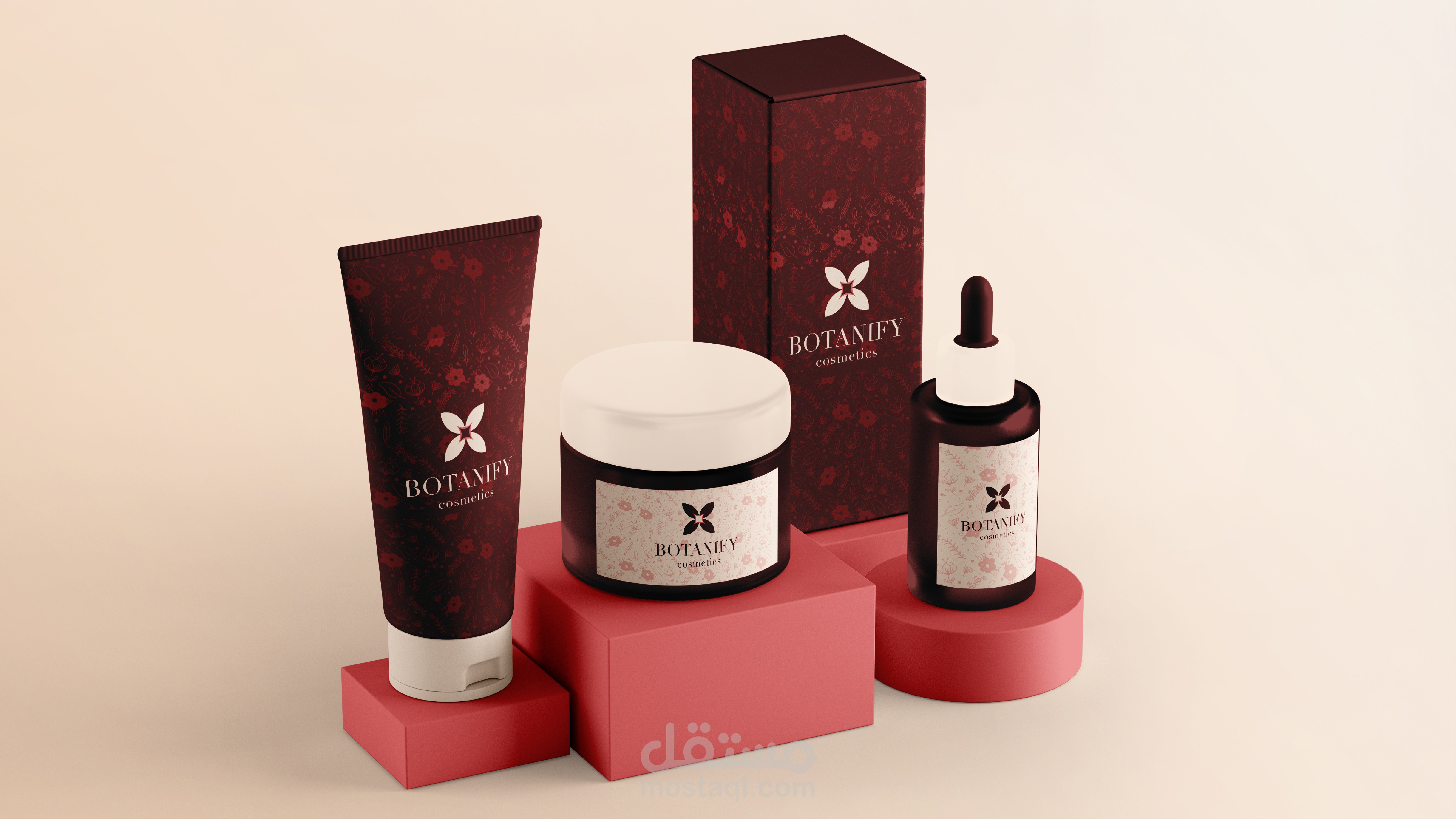 تصميم شعار و هوية بصرية لشركة مستحضرات تجميل طبيعية