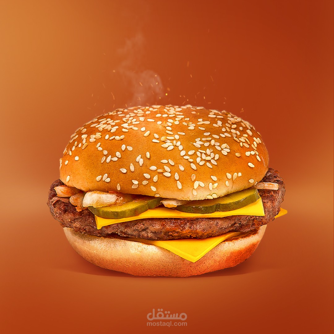 تعديل وتنقيح صورة برغر وتجهيزها للإعلان - Burger Photo Retouching