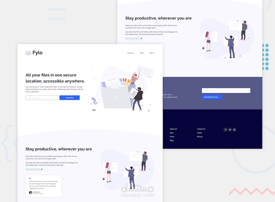 Flyo Landing page