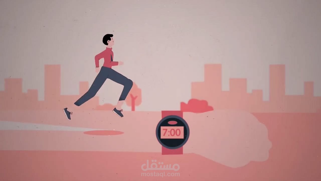 تنفيذ فيديو موشن جرافيك لساعة ذكية