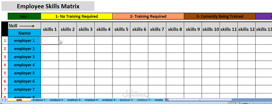 برنامج لتسجيل و متابعة مهارات العاملين