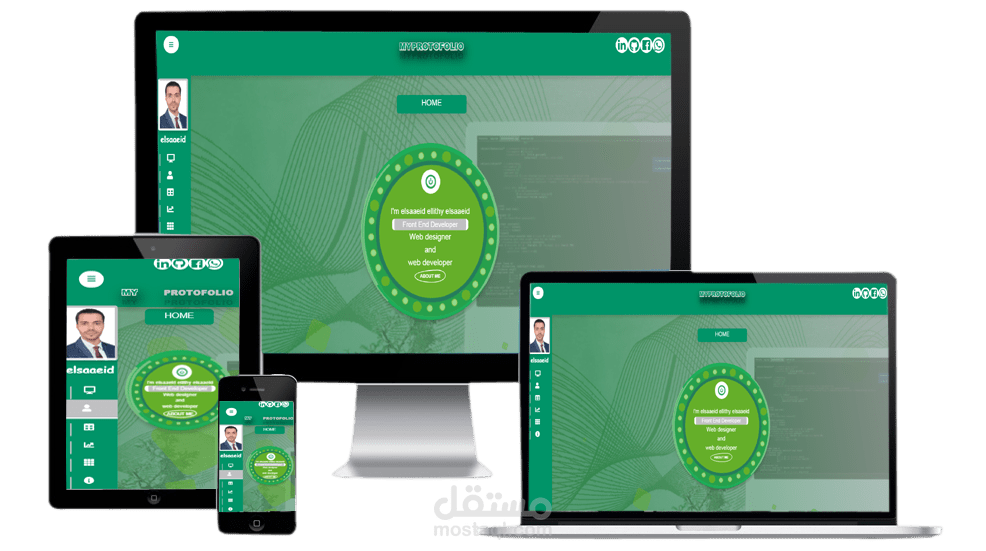 website named portfolio which is  personal website