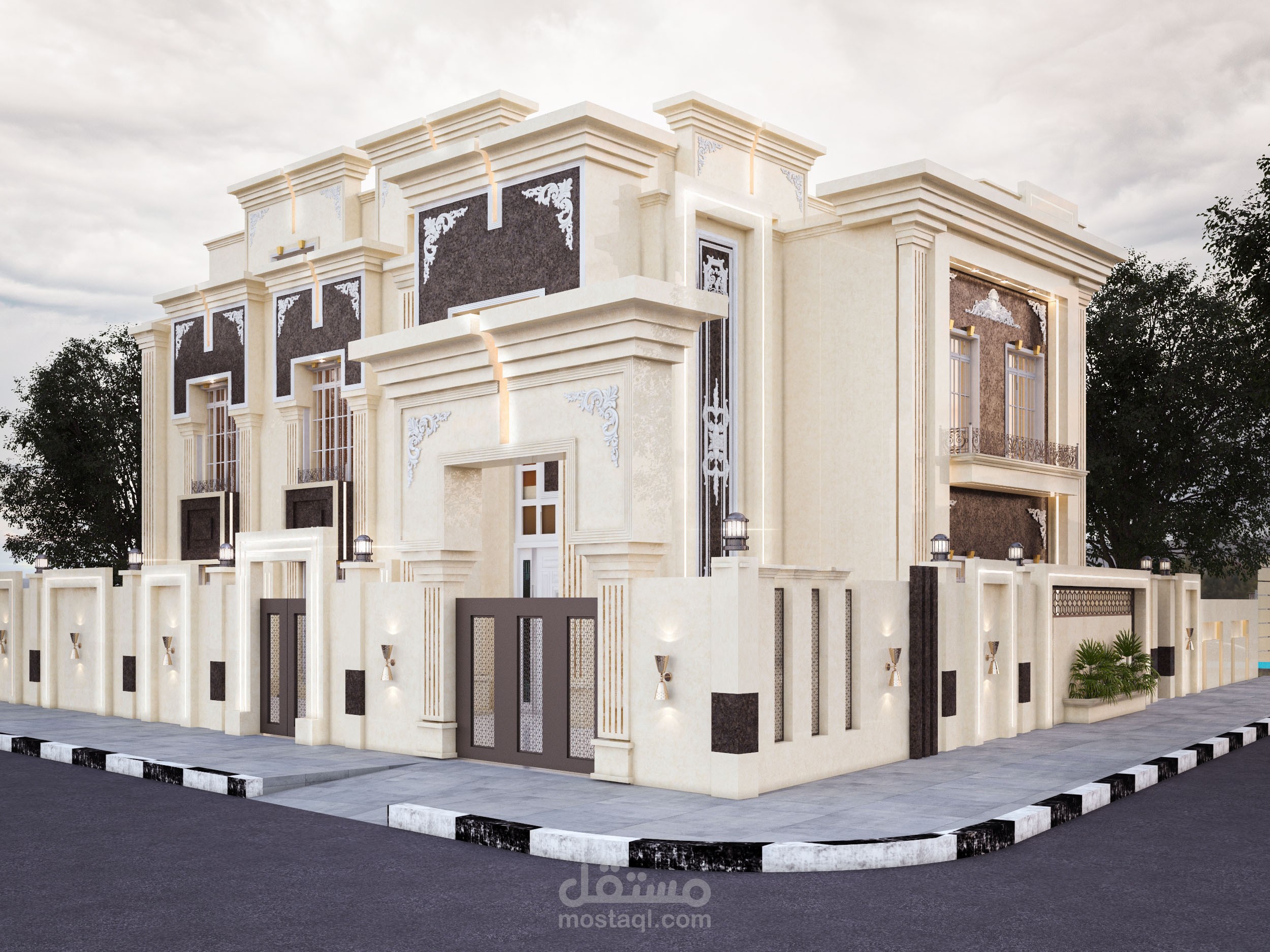 تصميم خارجي لفيلا ركن