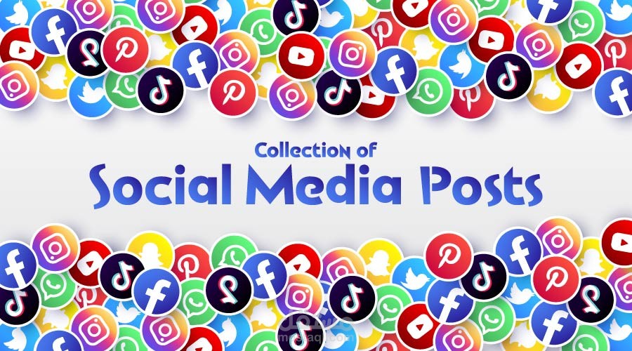 تصميمات سوشال ميديا متنوعة
