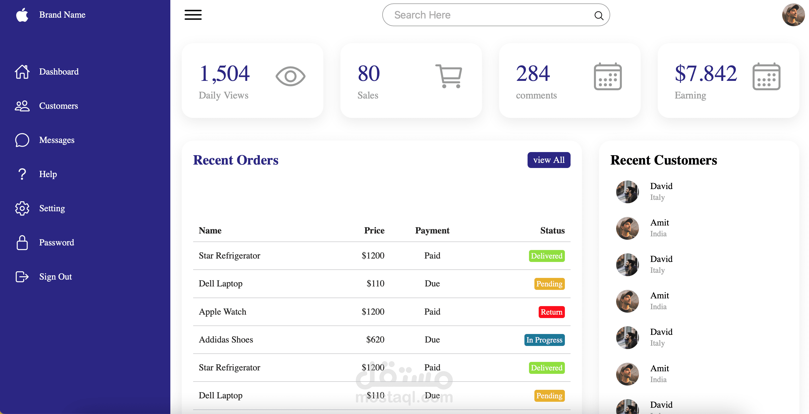 (JavaScript)Dashboard