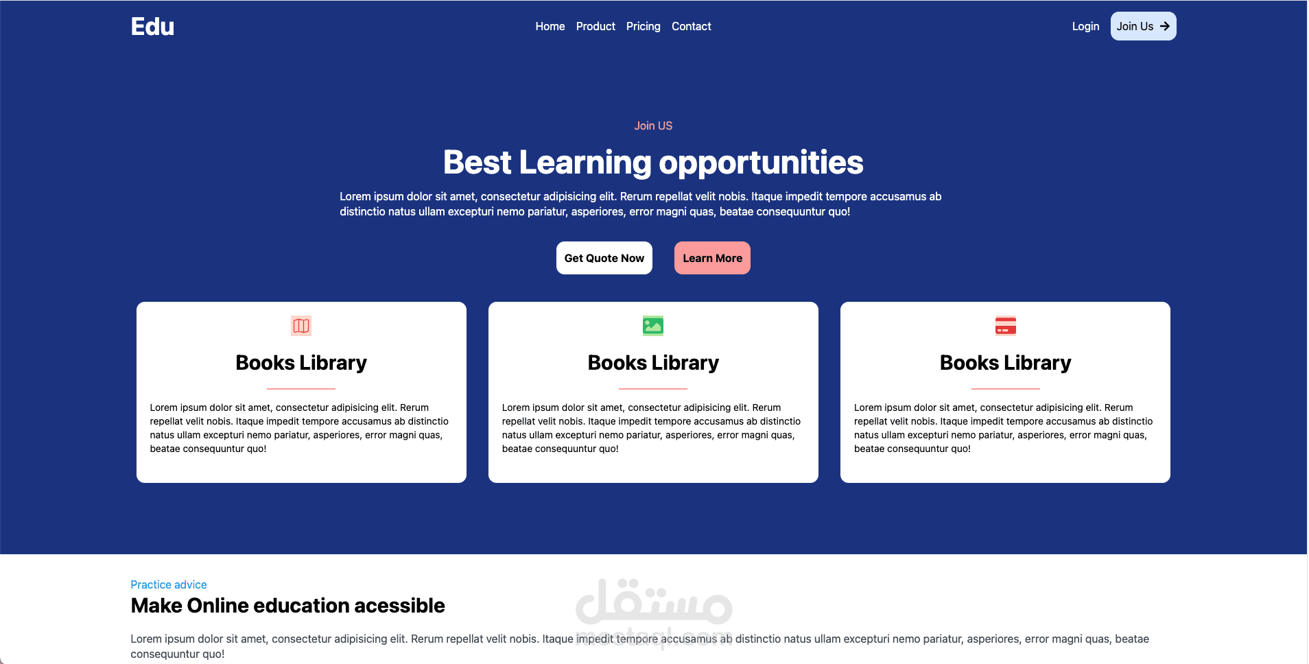 (ReactJs- TailwindCSS)Education WebSite