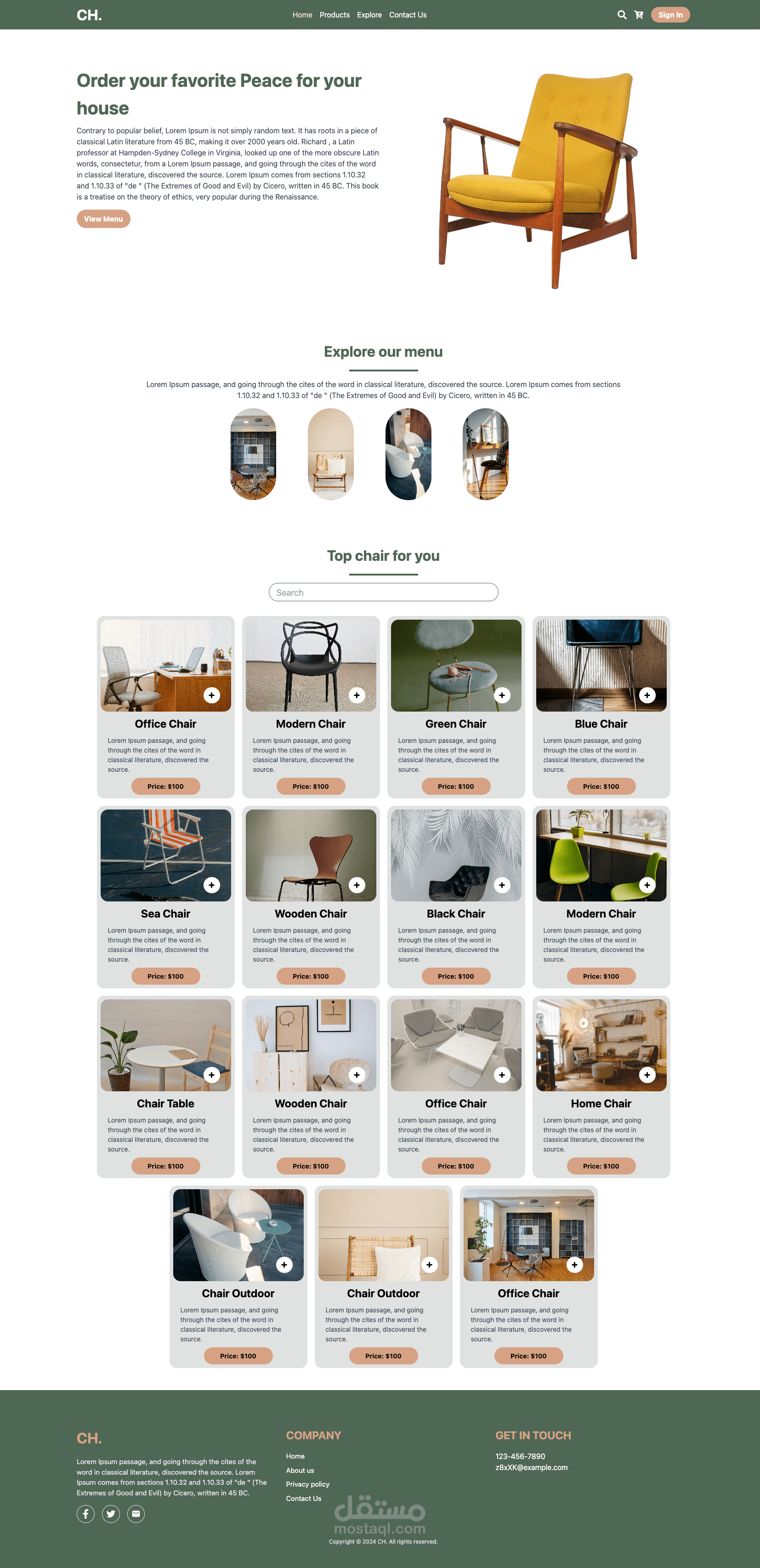(ReactJs- TailwindCSS)furniture website