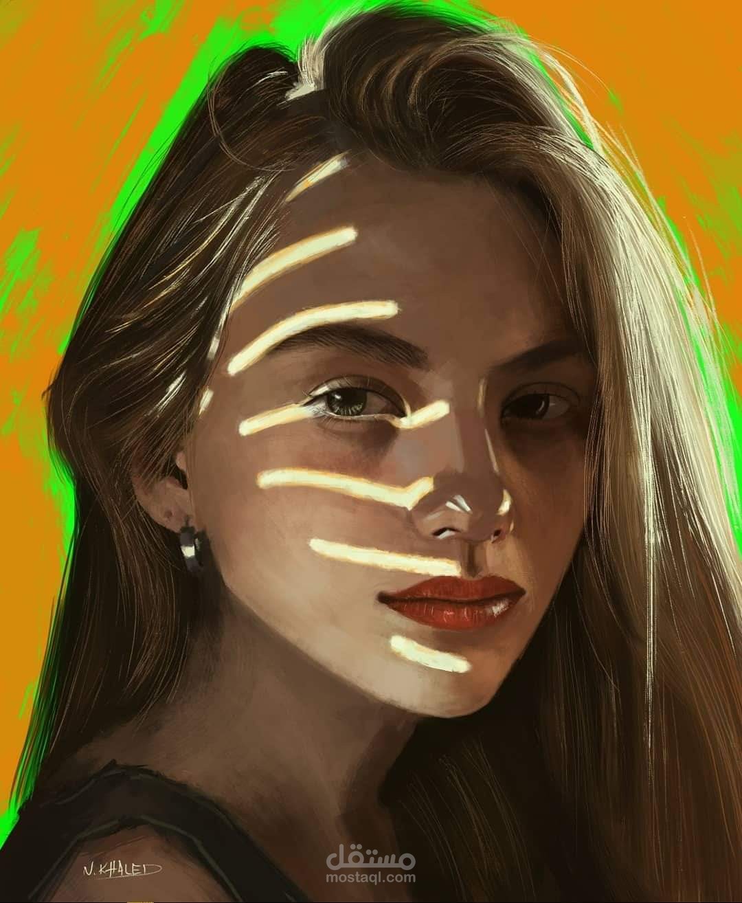 رسم فتاة digital art