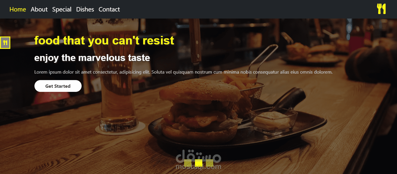 Redponsive Food Restaurant Website