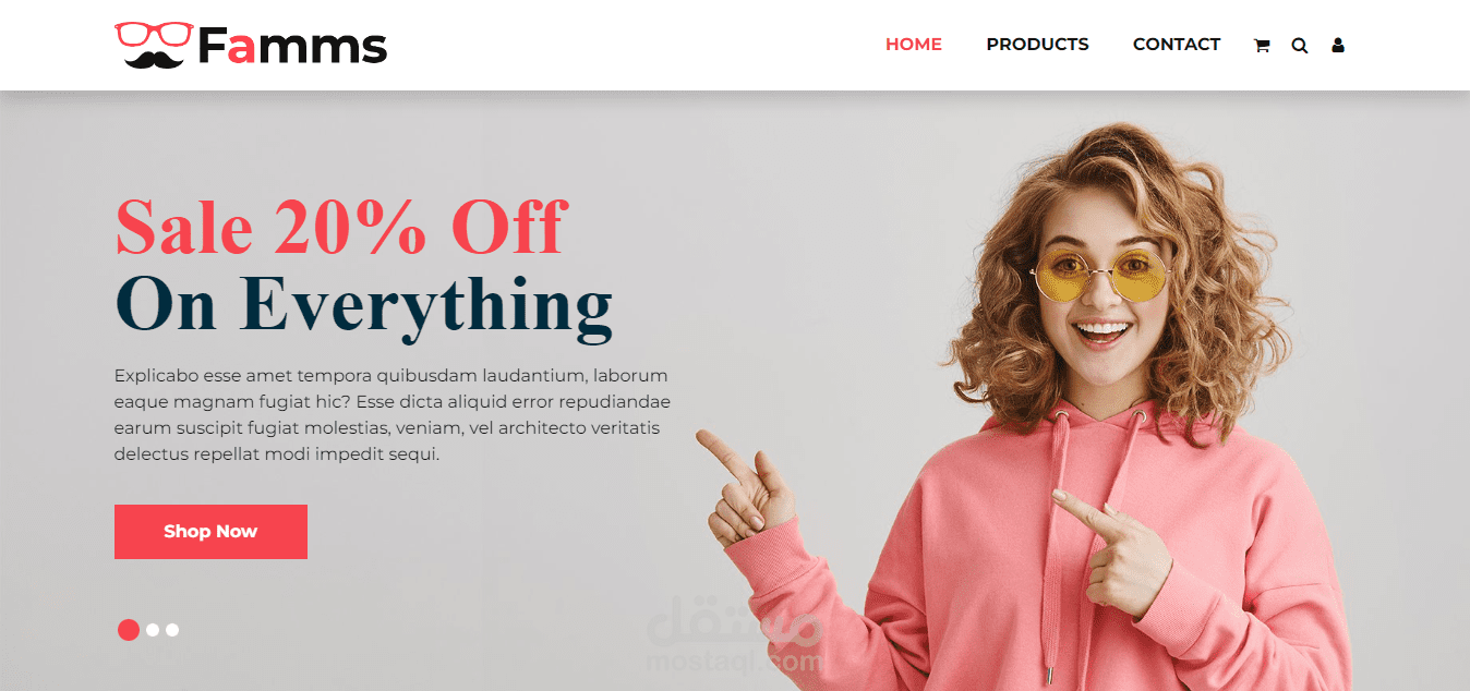 موقع متجر الكتروني