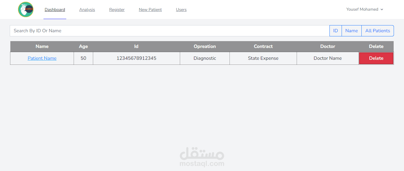 نظام لادارة مستشفي بأستخدام لارافيل 9