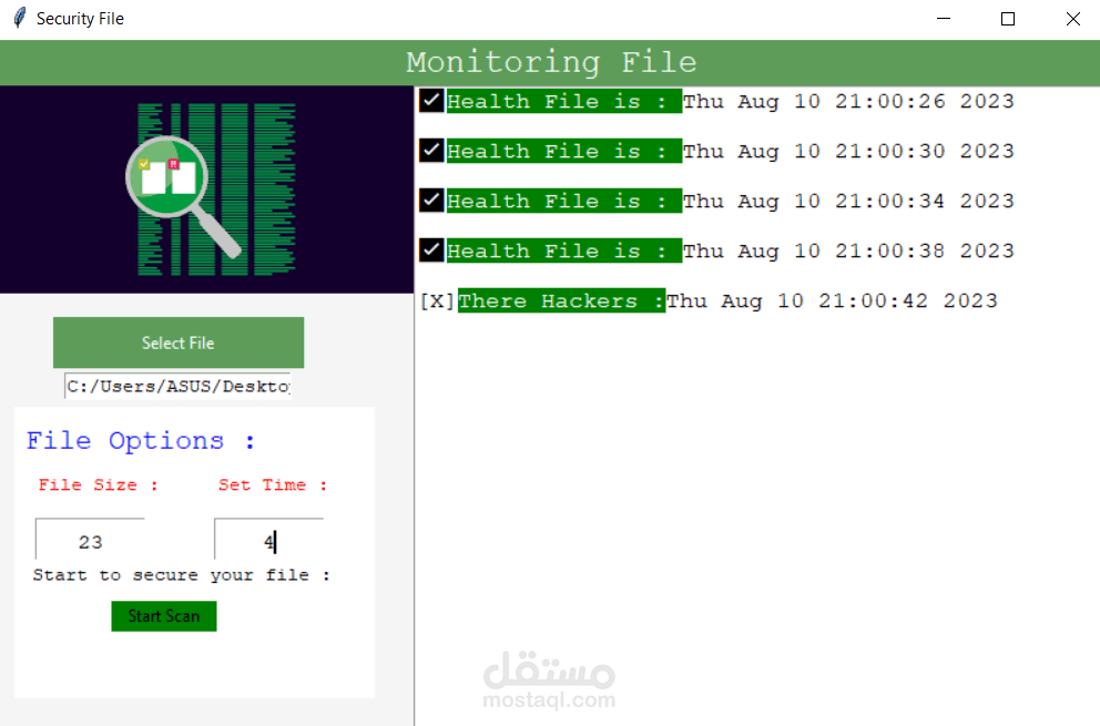 Monitoring File in python