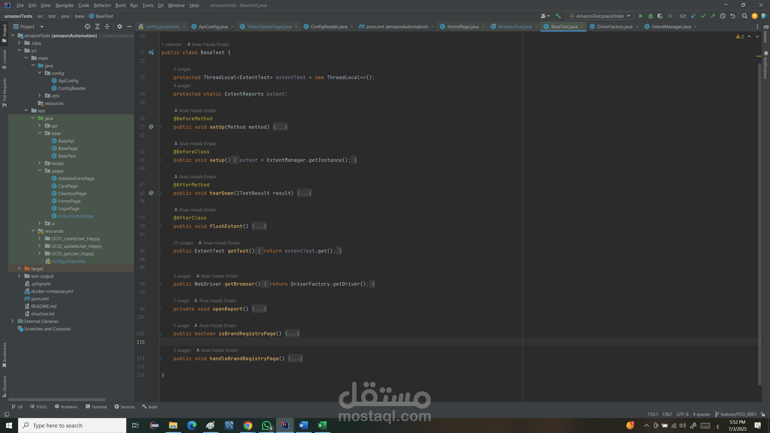 أتمتة واجهة مستخدم لموقع Amazon.eg باستخدام Selenium وJava