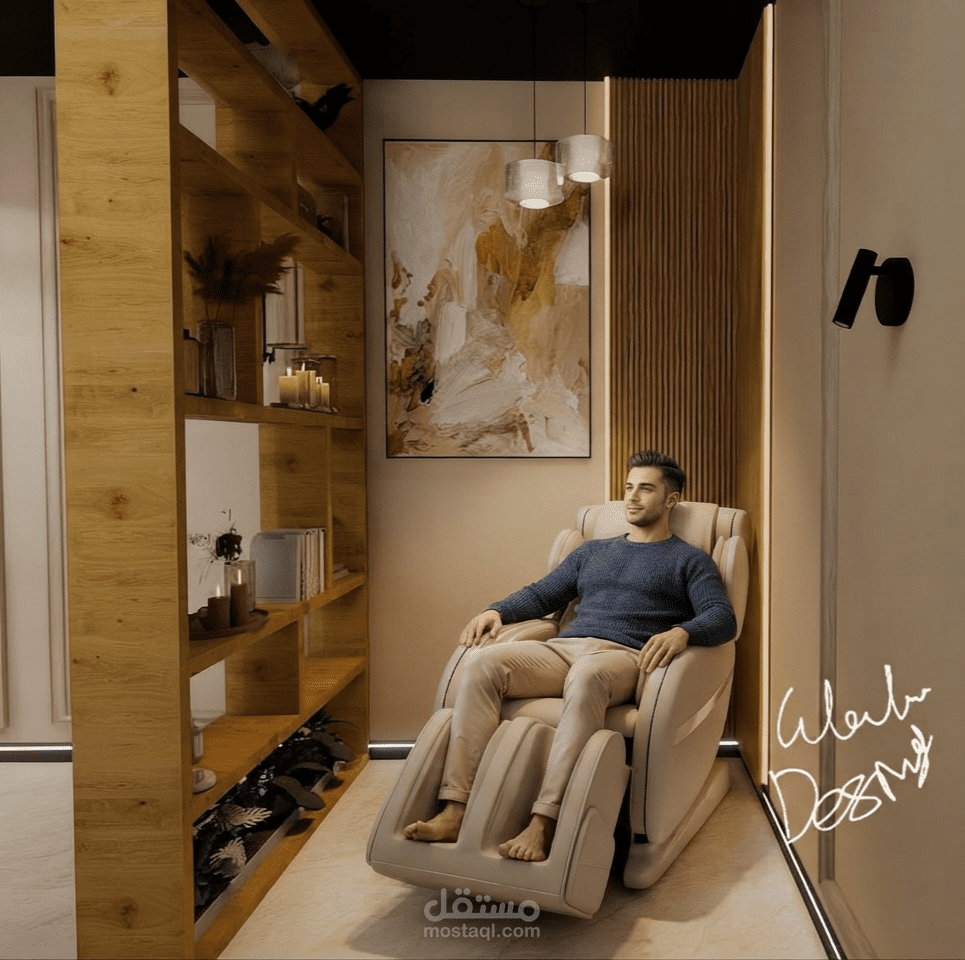 تصميم داخلي وتوزيع مساحات لمشروع تجاري