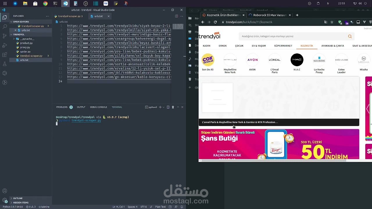 a python web scrapper for trendyol.com (scraping+auto translation)