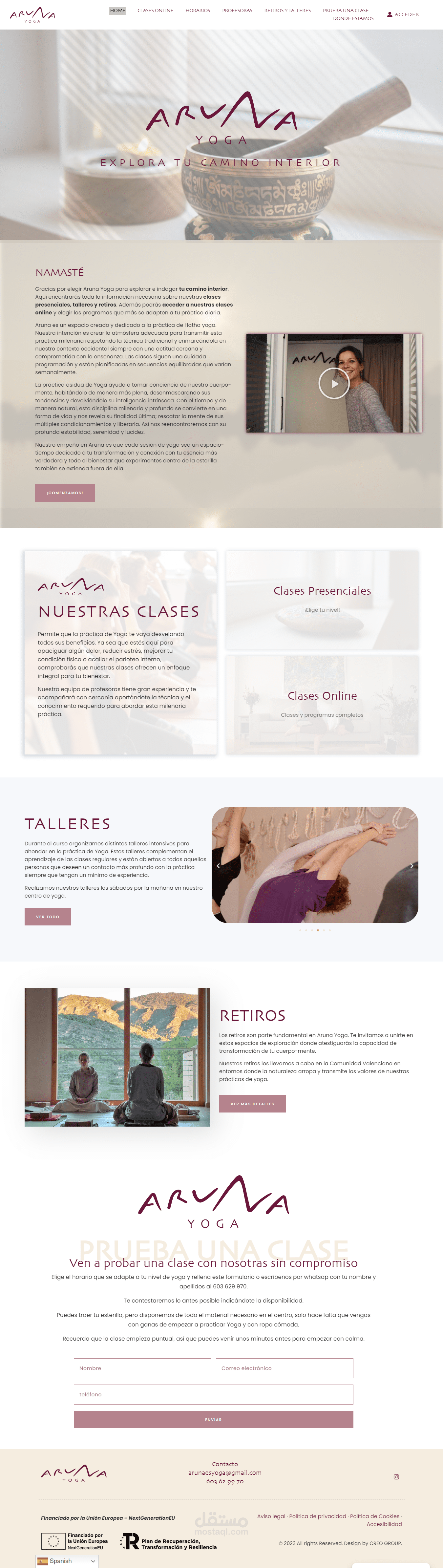 مدرسة Aurona لليوغا في اسبانيا