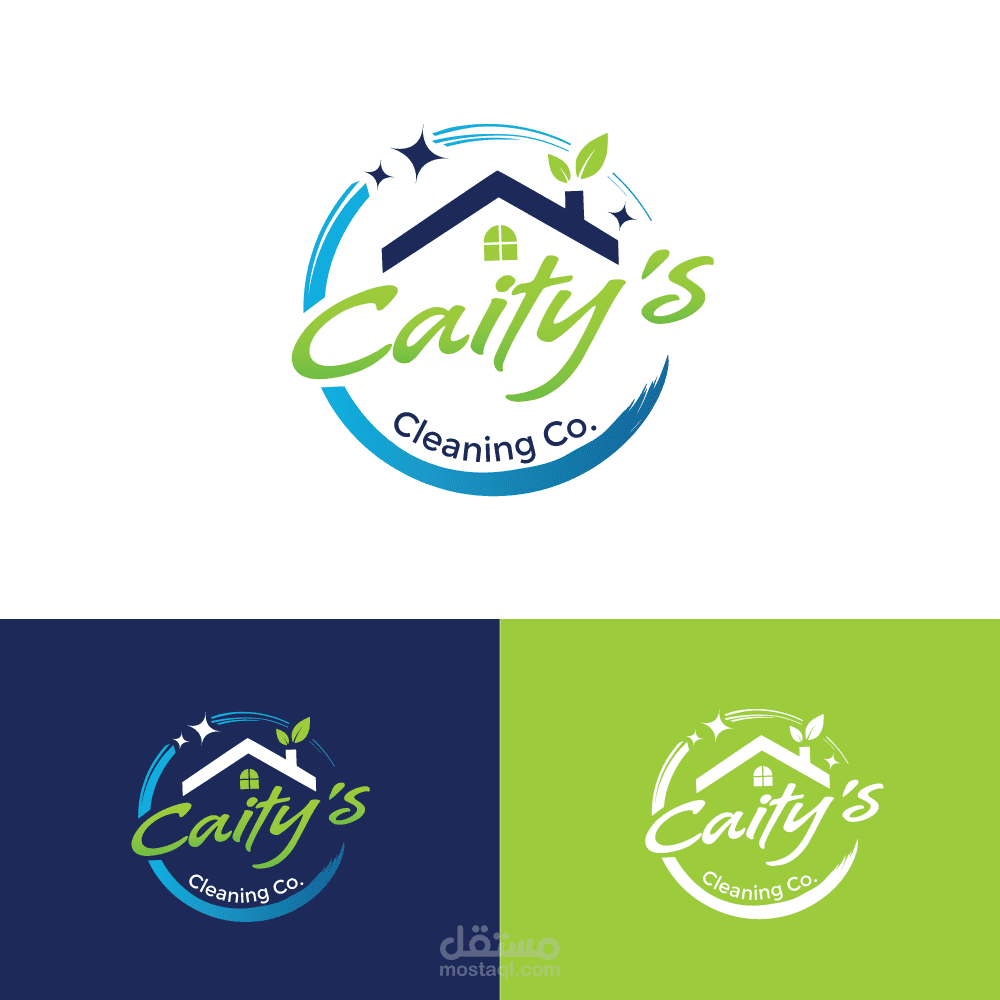 Caity's Cleaning Co Logo Design