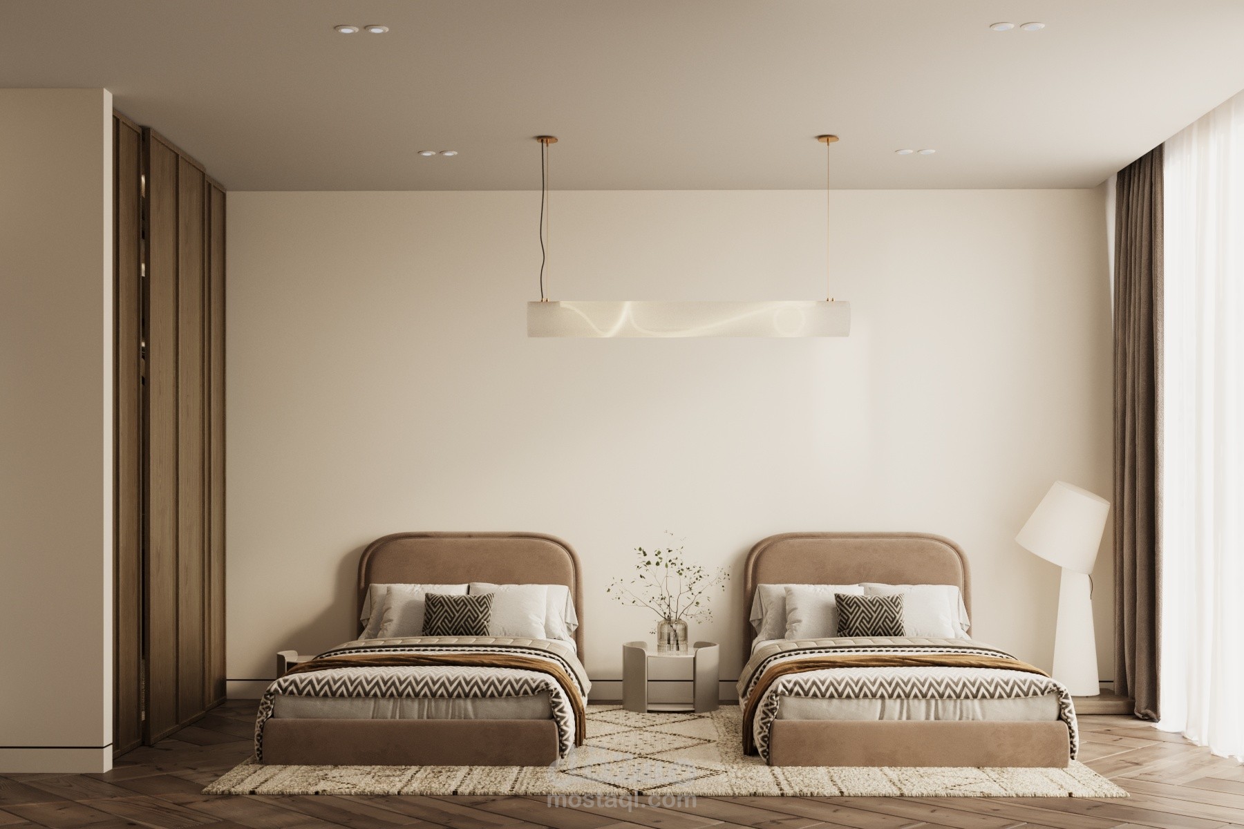 Twins Modern bedroom