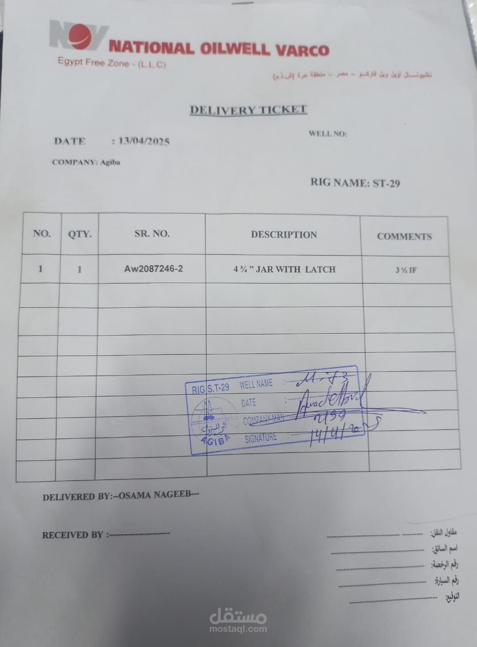 تجهيز مناقصات فى مجال البترول