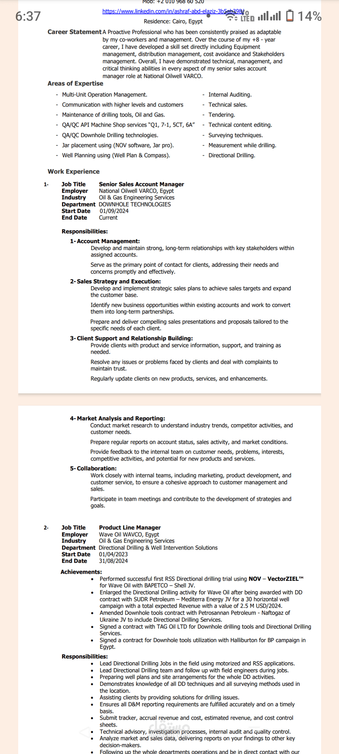 CV editing
