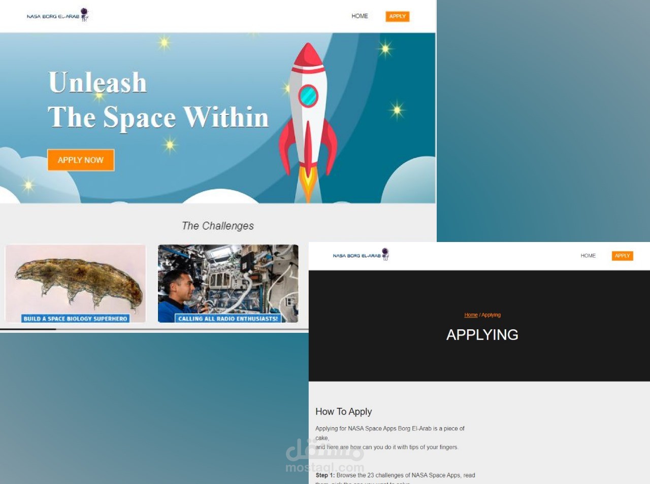 موقع لمسابقه NASA Space apps