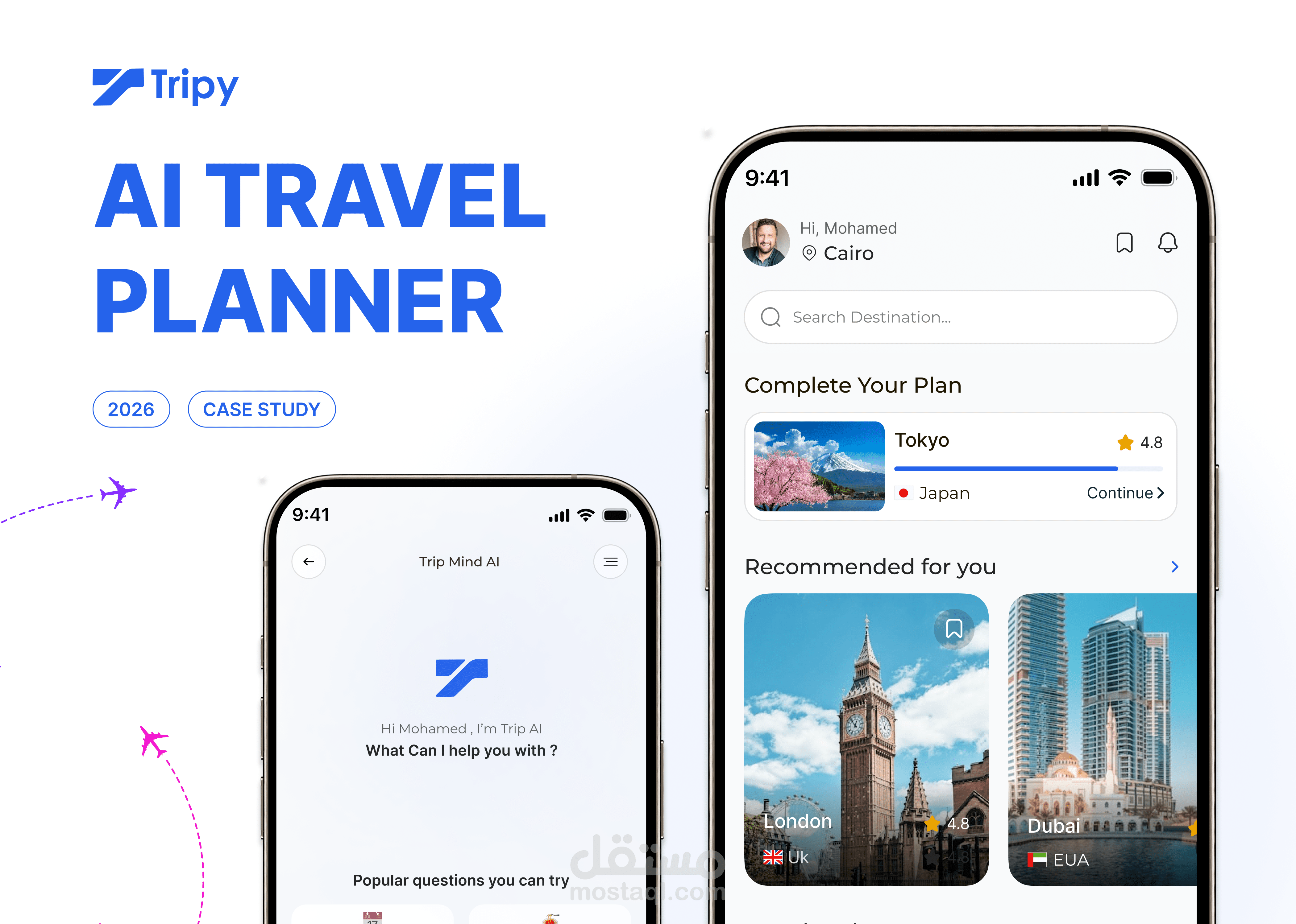 Tripy - مجموعة واجهات تطبيق لتنظيم وتخطيط الرحلات