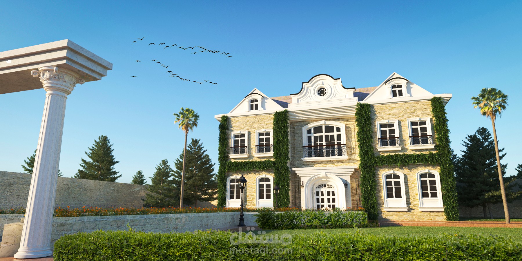 واجهة فيلا كلاسيك