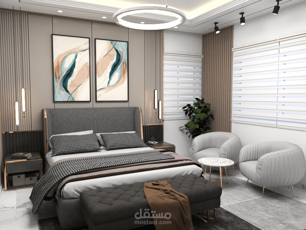 تصميم جديد لغرفة نوم ماستر Master room